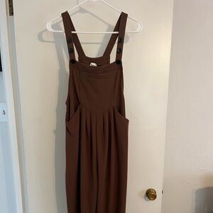 HALARA Chocolate Brown Knit jumpsuit